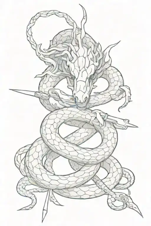 Hydra Snake With Swords