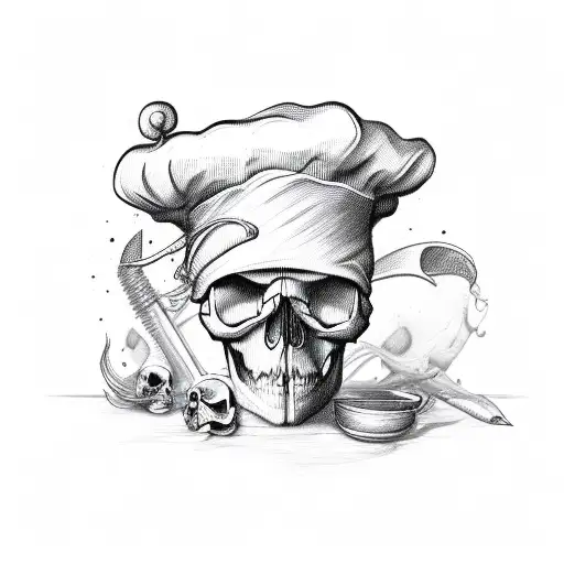 Skull Wear Chef Hat