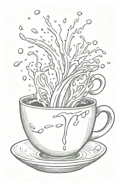 Coffee Cup Mug Splashing