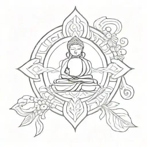 Beautiful Simple Buddhist Symbol