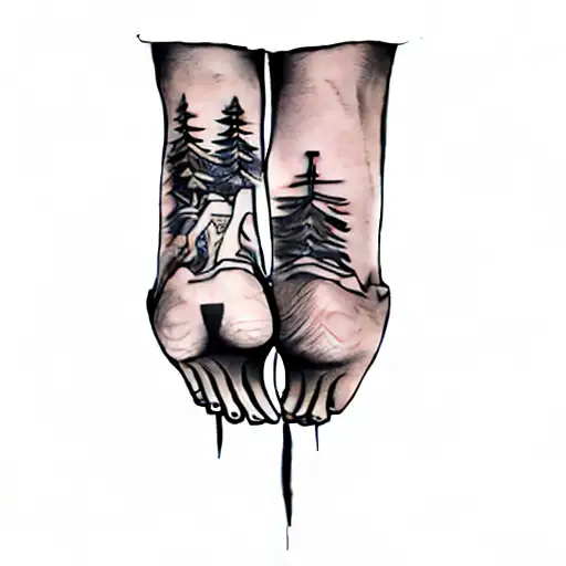 A Man With A Money Tattoo On His Leg