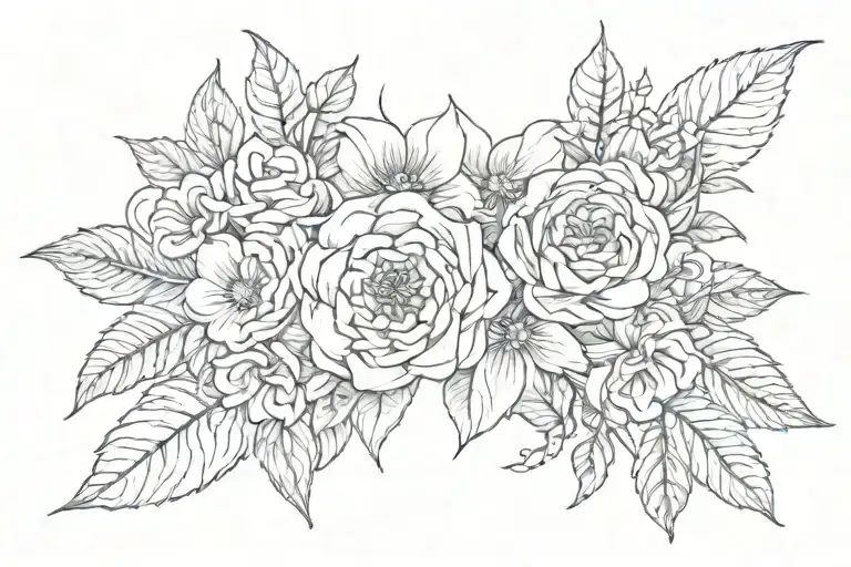 Roman Numerals Intertwine With A Flower