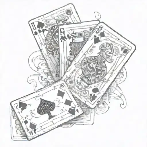 Poker Cards Being Shuffled