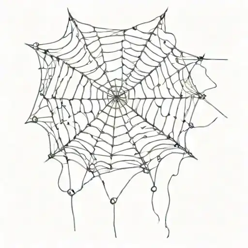 Spider Webs On An Arm