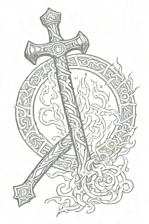 Simple Greek Fire And Hammer