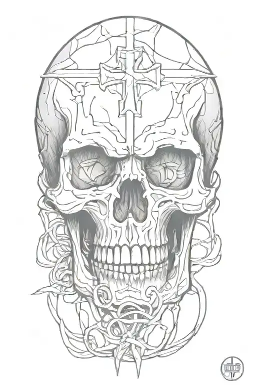 Skull With Cross