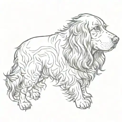 Springer Spaniel Dog Side On