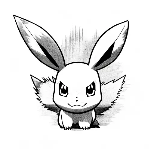 Pokemon Eevee Outline Only