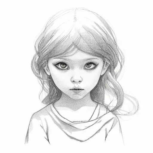 A Little Girl Sitting On The Seashore And Looking Towards The Sunset