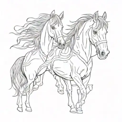 Something Dainty And Western Small Lines Something To Honor My Two Horses Doc And Ace