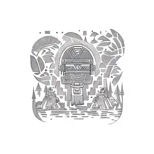 Aztec Stamp In The Jungle