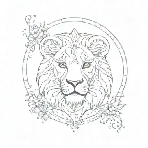 Leo Zodiac With Sparkles