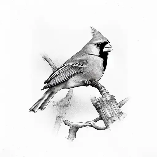 Cardinal Birds On Perch