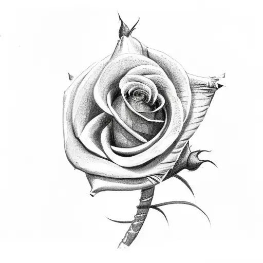 Snake Climbing A Rose Stem