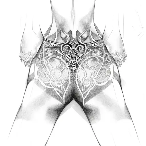 Gothic Wrap Around Thigh Design