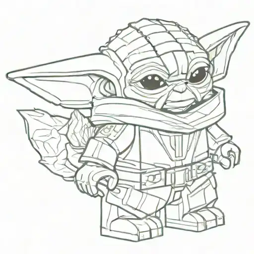 Mandalorian Baby Yoda Lego