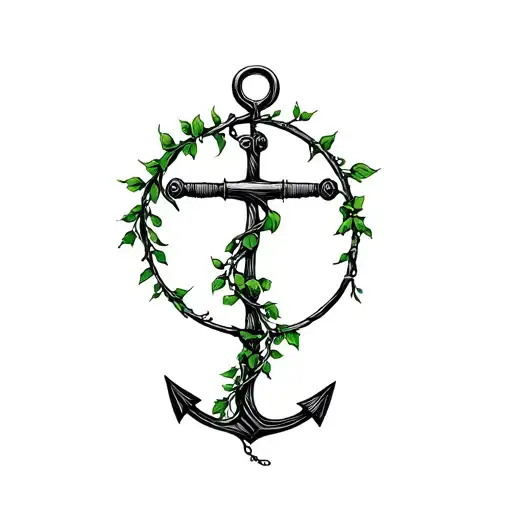 Vines In A Circle That Attach To An Anchor
