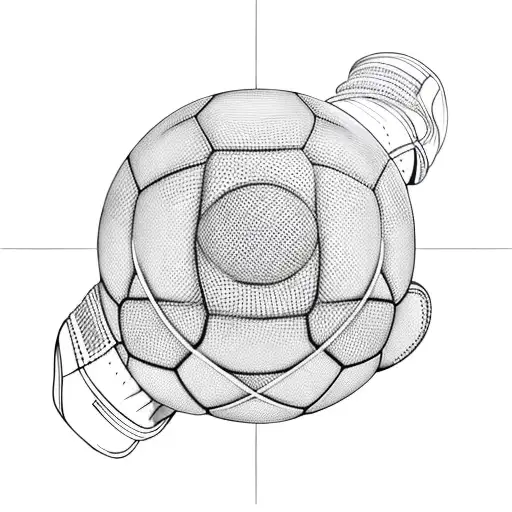 Soccer Goalie Gloves With Ball Abstract