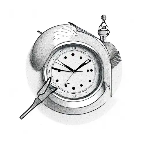 Clock With Barber Pole