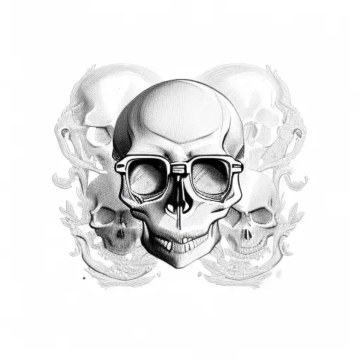 Skull And Pink Glasses