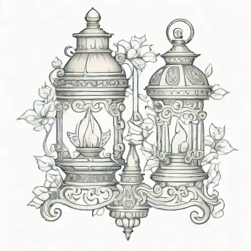 Vintage Ornate Lantern No Flowers