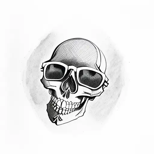 Skull And Pink Glasses