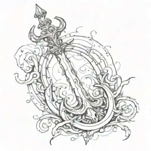 An Abstract Representation Of Poseidon's Trident