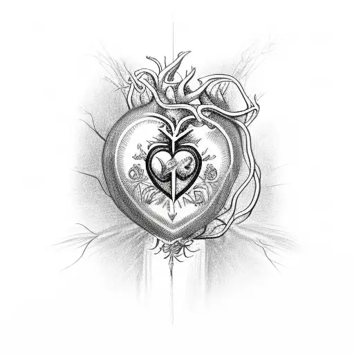 Sacred Heart And Vine