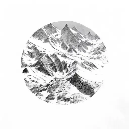 Snowcapped Mountain Ranges