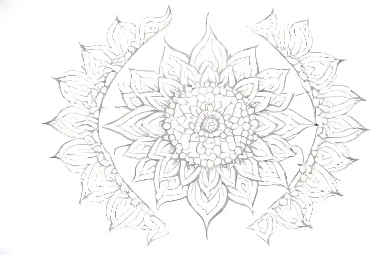 Mandala Sun Lotus Small