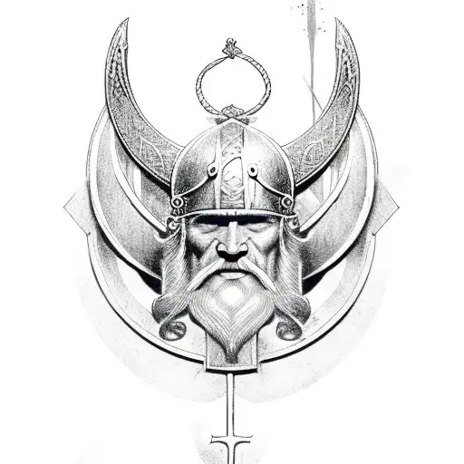 Viking With Christian Cross