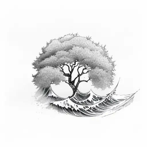 Wave Turning Into Tree