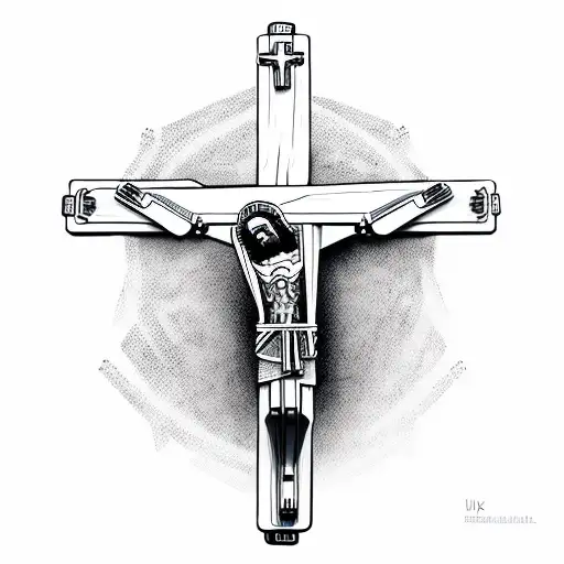 Robot Jesus Crucifix