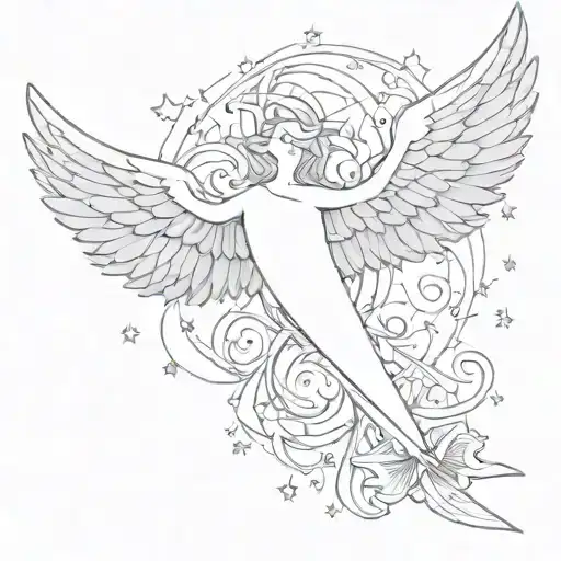 Star With Angel Wings