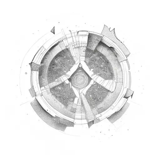 Broken Circle Being Forced Apart From The Inside
