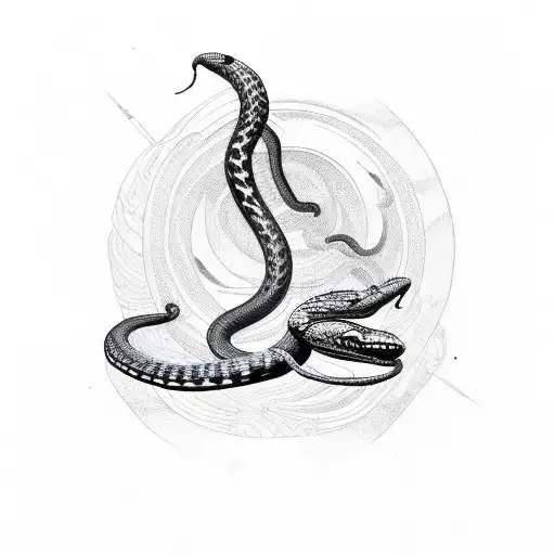 Cobra Snake Around Leg