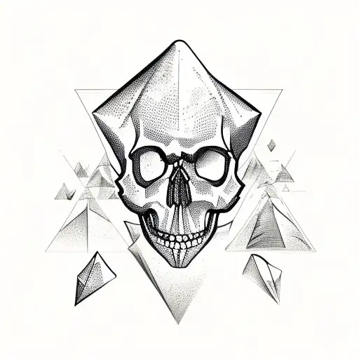 Funny Skull Triangles Background