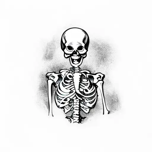 Skeleton Smoking A Joint With Mushrooms