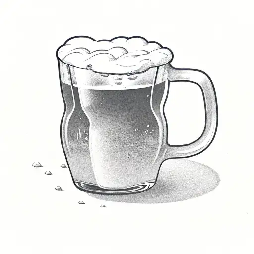 Pint Of Beer With Elements Of Love