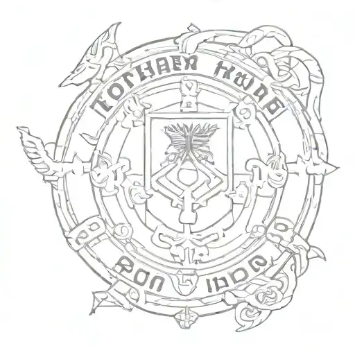 A Sketch Style Tattoo Of The Tottenham Hotspur Crest Combined With Elements Of A Football Pitch