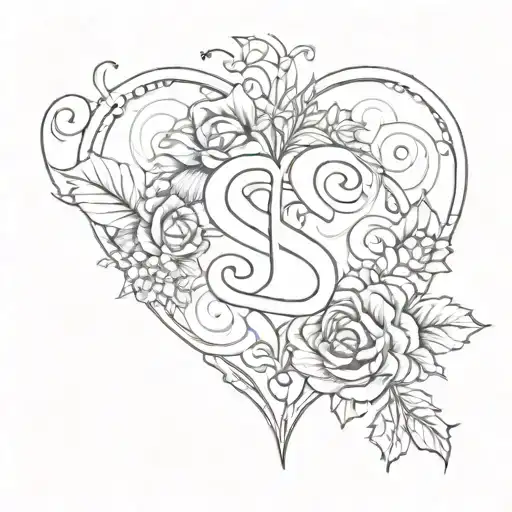 Initial S With A Heart