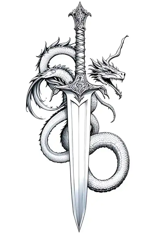 Girly Version Dagger With A Dragon And A Snake Wrapped Around The Dagger