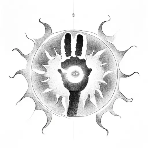 Sun With My Sons Hand Print And Footprint