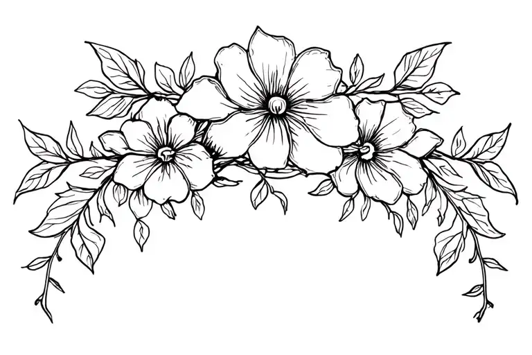 Underbust Flower Vine