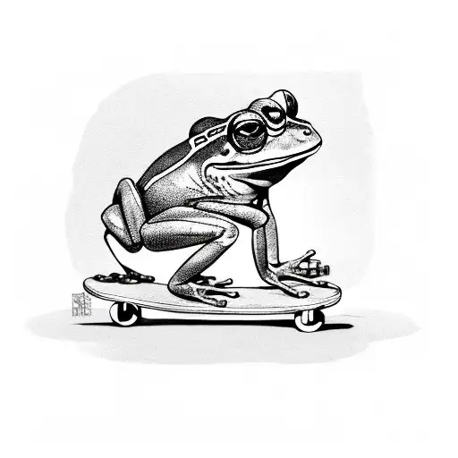 Frog On A Skateboard
