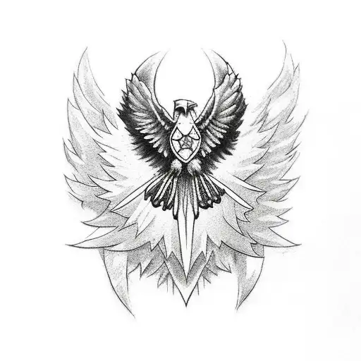 A Tattoo Showcasing A Video Game Controller Morphing Into A Majestic Eagle In Flight