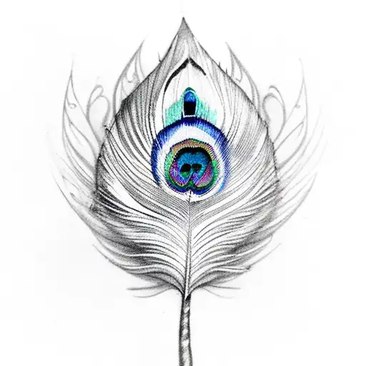 Peacock Feather With An Eye As Its Center