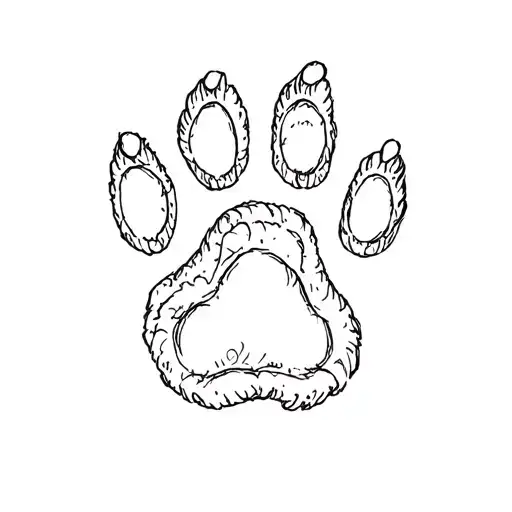 Staffordshire Terrier Dog Paw Print