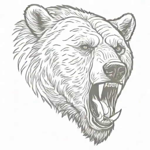 Bear Roaring Head