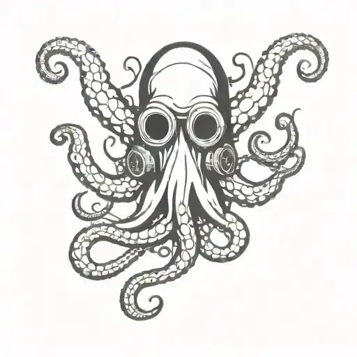 Octopus With Gas Mask